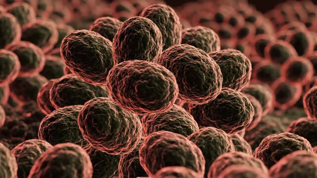 Microscopic View of Bacteria Cells