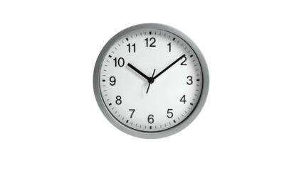 Classic analog wall clock against a solid black background