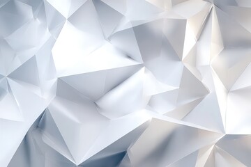 Naklejka premium Abstract Geometric White Paper Texture with Reflective Light and Shadow Details