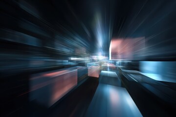 Abstract Geometric Composition of Light and Shadow in Digital Environment