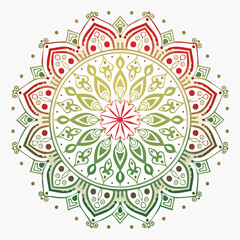 Vibrant Festive Mandala Vector Art in Earth Tones