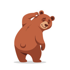 Cute Brown Bear Doing Dab Dance