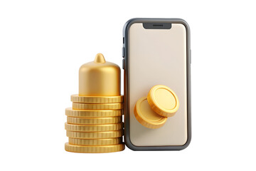 3D Business Technology Finance and Assorted Objects Transparent Background PNG