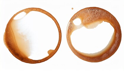 Coffee Cup Stain Rings On White Background Isolated Png