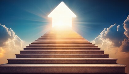 Creative Financial Growth Concept With Stairs Leading To Opportunity