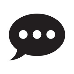 Speech bubble icon with three dots