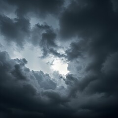 Obraz premium Dramatic storm clouds gather overhead, creating a powerful and moody atmosphere