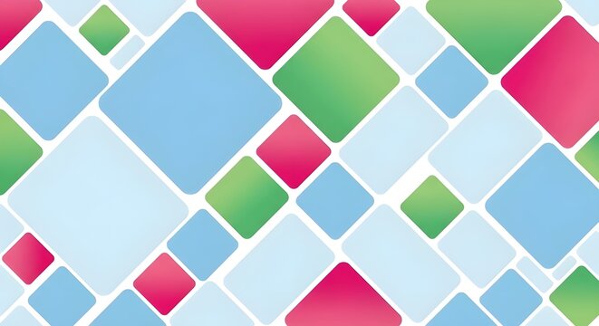 A seamless, repeating geometric pattern composed of variously sized, rounded-corner diamond/square shapes. - Powered by Adobe