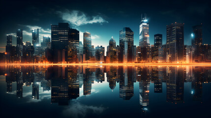 dubai skyline at night