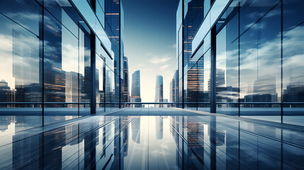 modern office building at night