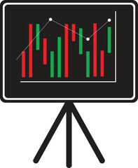 Global Financial Trading Chart Vector Illustration