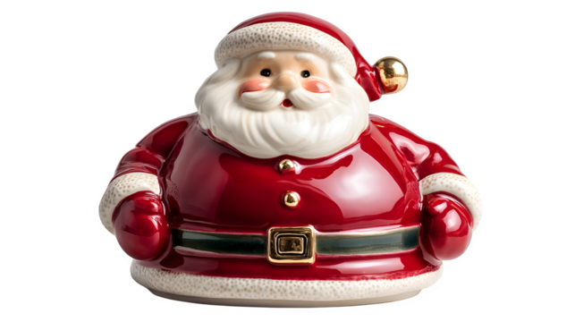 Festive Santa Claus figure spreading holiday cheer for Christmas celebrations now