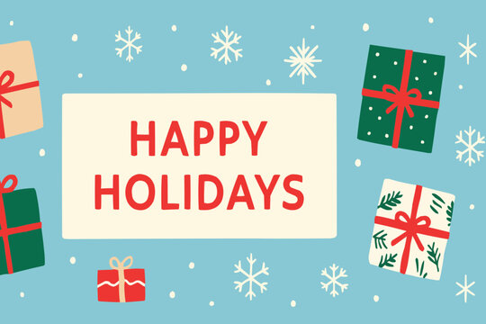 Christmas Email Header Newsletter Template Flat