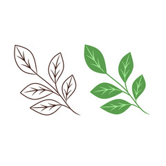 green leaves vector