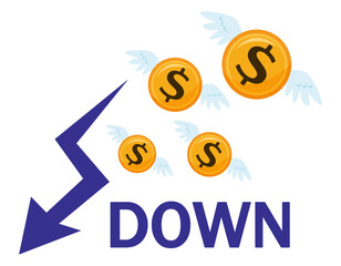 お金のイラスト　コイン　ドル