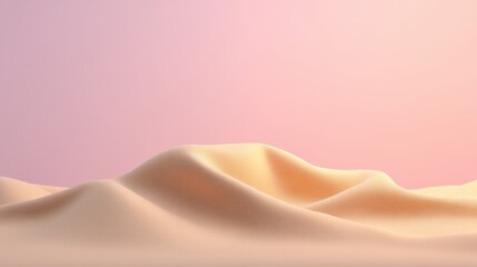 Obraz premium Soft Fabric Dunes Under Gentle Pastel Light Showcasing Textured Ripples and Smooth Curves for Modern Interior or Fabric Design Concepts