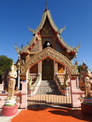 Ornate Golden Entrance of a Thai Temple