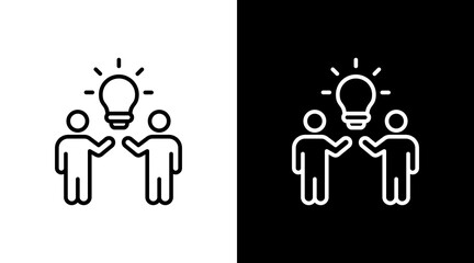 Collaborative Innovation White Icon Set Design