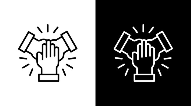 Unified Team White Icon Set Design