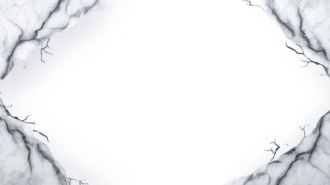 Elegant Marble Frame with Intricate Branches and Textured Background for Creative Designs and Presentations in Modern Aesthetics - Powered by Adobe