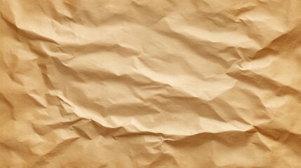 Obraz premium Crinkled and Wrinkled Brown Paper Background for Textures, Crafting, and Artistic Designs in Various Creative Projects and Presentations