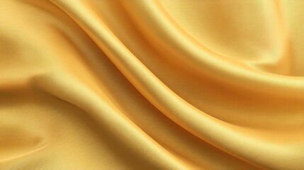 Obraz premium Soft Textured Yellow Fabric Waves Perfect for Elegant Backgrounds, Fashion Designs, and Stylish Home Decor Accents, Creating Warmth and Cheerfulness