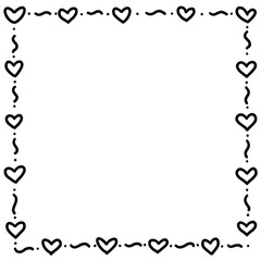 Love simple frame border drawing