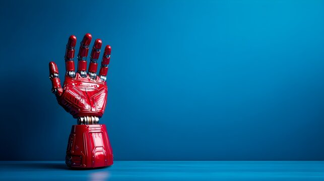 Cybernetic hand with mechanical fingers