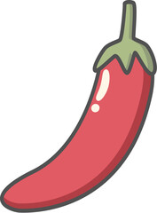 A doodle chili. A fun doodle vegetables clip art set perfect for small crafters. Great for stickers, packaging, planners, and creative DIY projects. High-quality PNG assets for easy use.