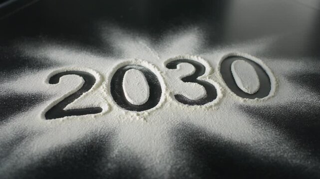 Engaging Visual Sequence Highlighting the Number 2030