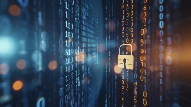 Digital Data Flow with Security Locks Visualized