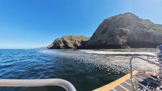 Floating in Cove toward Sea Cave along shore of Channel Islands National Park