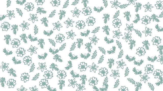 Detailed floral pattern featuring small, intricate spring flowers and leafy accents for elegant textile or background designs