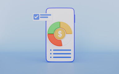 Stock trading analysis with smartphone, Money cash and exchange with finance business concept