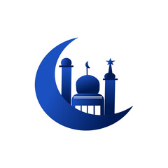 silhouette of mosque