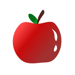 red apple vector illustration