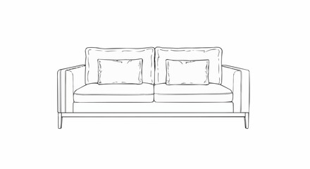 Elegant two seater sofa with comfortable cushions and armrests in a modern design.