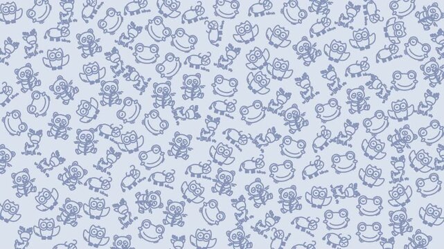 A seamless vector pattern featuring playful, cute robot cartoon illustrations in a monochrome color scheme, perfect for tech, toy, or kid-themed designs.