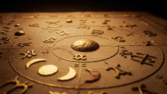 Mystic Astrology Zodiac Celestial Chart Symbols Astronomy Horoscope Ancient Wonders Destiny Moon Phases