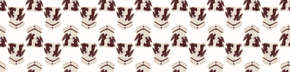 Hand drawn angelic messenger for Christian Christmas vector border. Lino cut Angels with star of Bethlehem trim. Religious nativity scene washi tape.