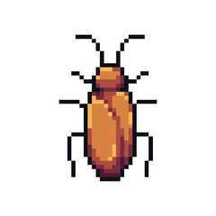 this is pixel art cockroach with simple color and white background this item good for presentations,stickers, icons, t shirt design,game asset,logo and your project.