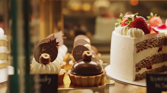 Cake Shop Display Case (Sweets, Desserts, Gourmet)