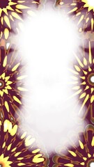 Glowing Abstract Floral Mandala Frame Background