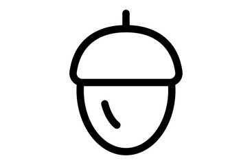 どんぐりのシンプルなベクターアイコン