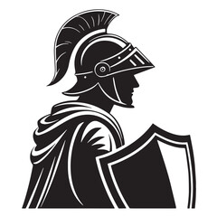 Black cybersecurity Silhouette Vector, High Quality Illustration on White Background