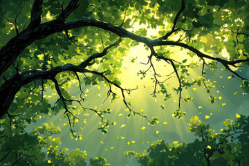 Exploring the Rich Colors of a Whimsical Woodland Scene