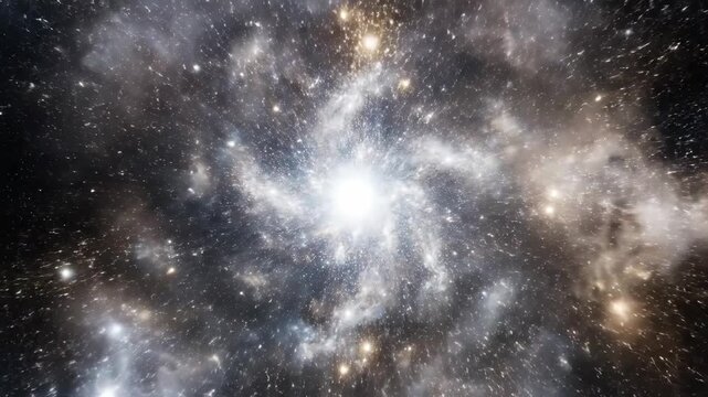 Cosmic Nebula Explosion Scenes In Deep Space Across Frames.