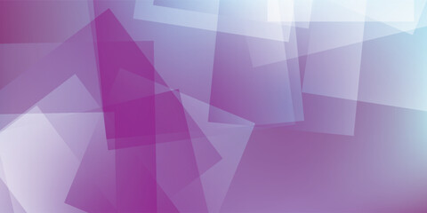 Abstract Geometric Composition of Overlapping Purple and White Squares.