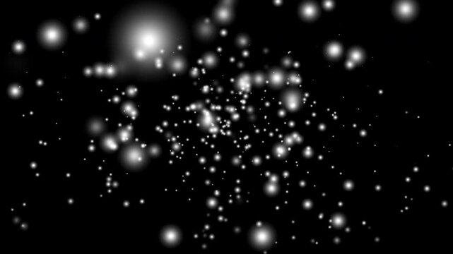 Particles, 4K, Gradation, Special Effects, Animation, Background, Materials, Nature, Motion, Simple, Effects, Fantastical, Video Footage, Space, White, Black Background, Glow