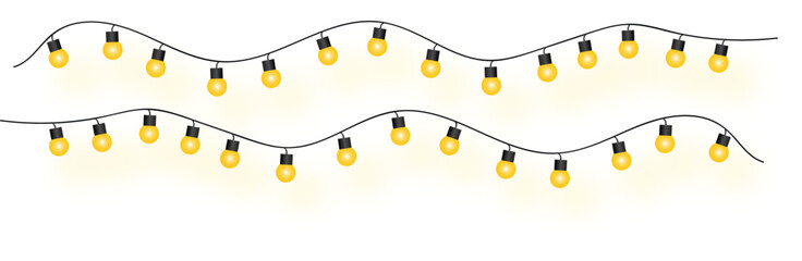 Illuminated string lights garland for decoration festive holiday design